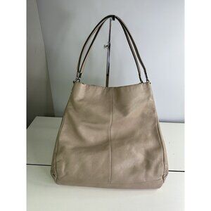 Coach Madison Phoebe Beige Pebbled Leather Hobo Shoulder Bag 24621